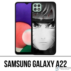 Custodia per Samsung Galaxy A22 - Naruto in bianco e nero