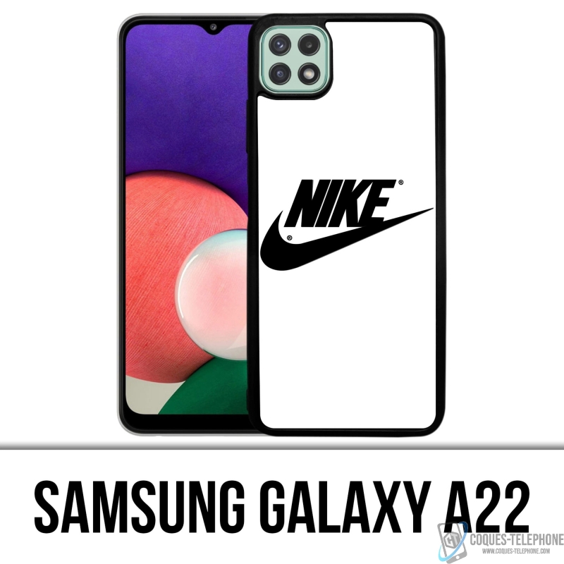 pols Klem Doorbraak Case for Samsung Galaxy A22 5G - Nike Logo White