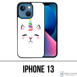 Coque iPhone 13 - Gato Unicornio