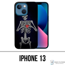 Coque iPhone 13 - Coeur Squelette