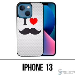 Coque iPhone 13 - I Love Moustache