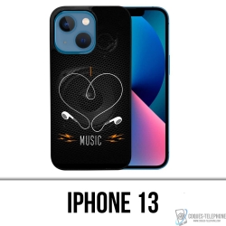 Coque iPhone 13 - I Love Music