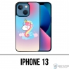 Coque iPhone 13 - Licorne Nuage