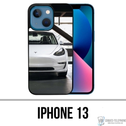Custodia per iPhone 13 - Tesla Model 3 bianca
