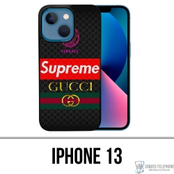 Coque iPhone 13 - Versace Supreme Gucci