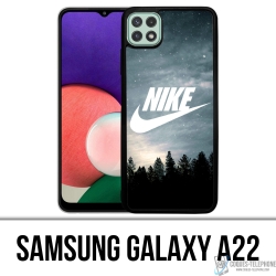 Coque Samsung Galaxy A22 - Nike Logo Wood