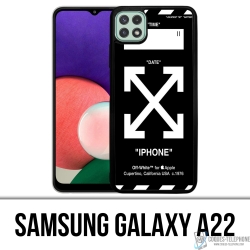 Coque Samsung Galaxy A22 - Off White Noir