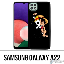 Coque Samsung Galaxy A22 - One Piece Baby Luffy Drapeau