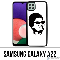 Samsung Galaxy A22 Case - Oum Kalthoum Schwarz Weiß