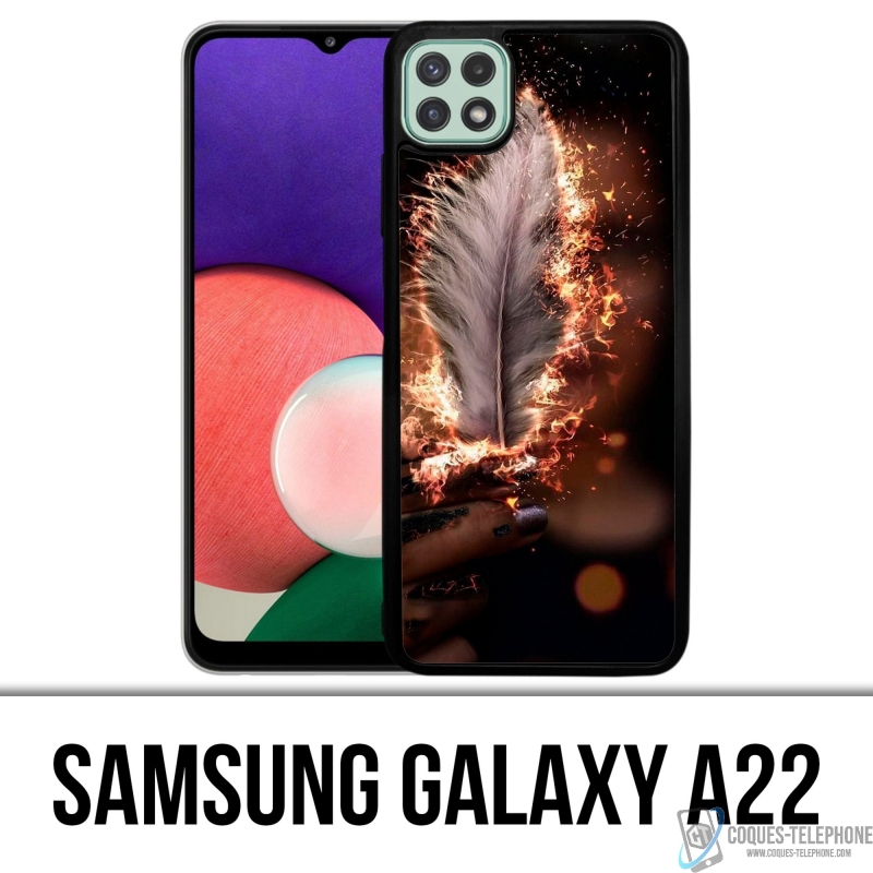 Coque Samsung Galaxy A22 - Plume Feu