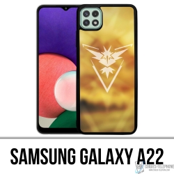 Custodia Samsung Galaxy A22 - Pokémon Go Team Giallo Grunge