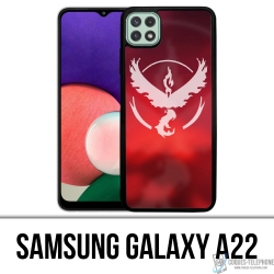Custodia Samsung Galaxy A22 - Pokémon Go Team Rosso Grunge