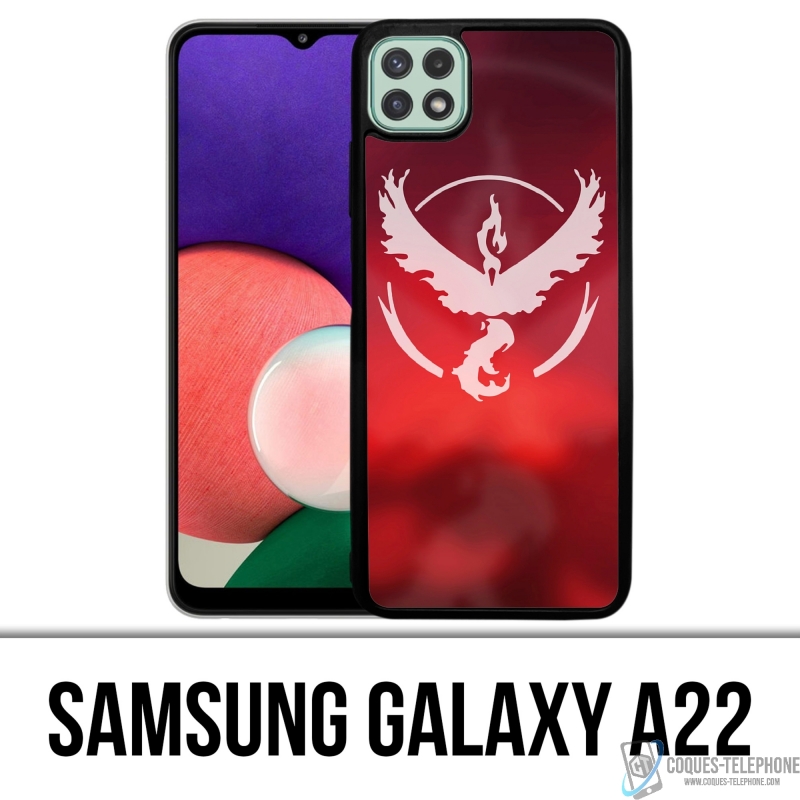 Coque Samsung Galaxy A22 - Pokémon Go Team Rouge Grunge