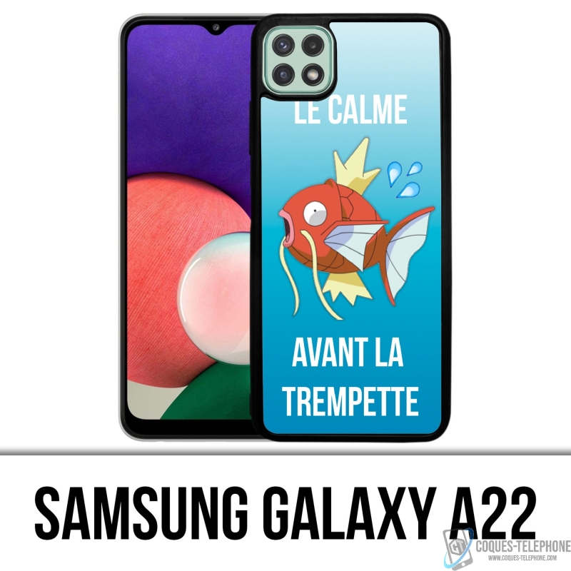 Coque Samsung Galaxy A22 - Pokémon Le Calme Avant La Trempette Magicarpe