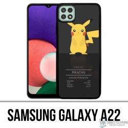 Custodia Samsung Galaxy A22 - Carta d'identità Pokémon Pikachu