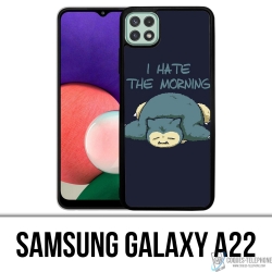 Coque Samsung Galaxy A22 - Pokémon Ronflex Hate Morning
