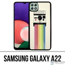 Coque Samsung Galaxy A22 - Polaroid Arc En Ciel Rainbow