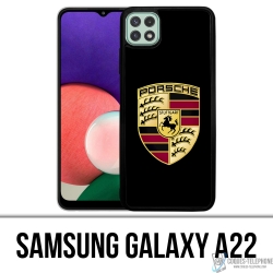 Funda Samsung Galaxy A22 - Logo Porsche Negro