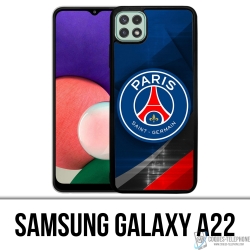 Custodia per Samsung Galaxy A22 - Logo Psg in metallo cromato