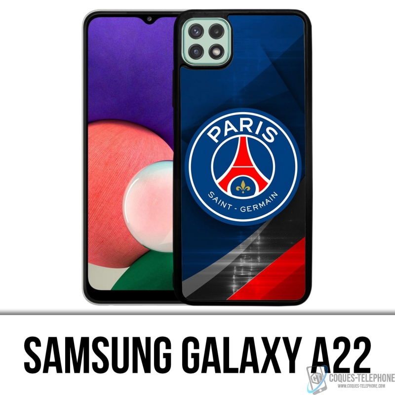 Coque Samsung Galaxy A22 - Psg Logo Metal Chrome
