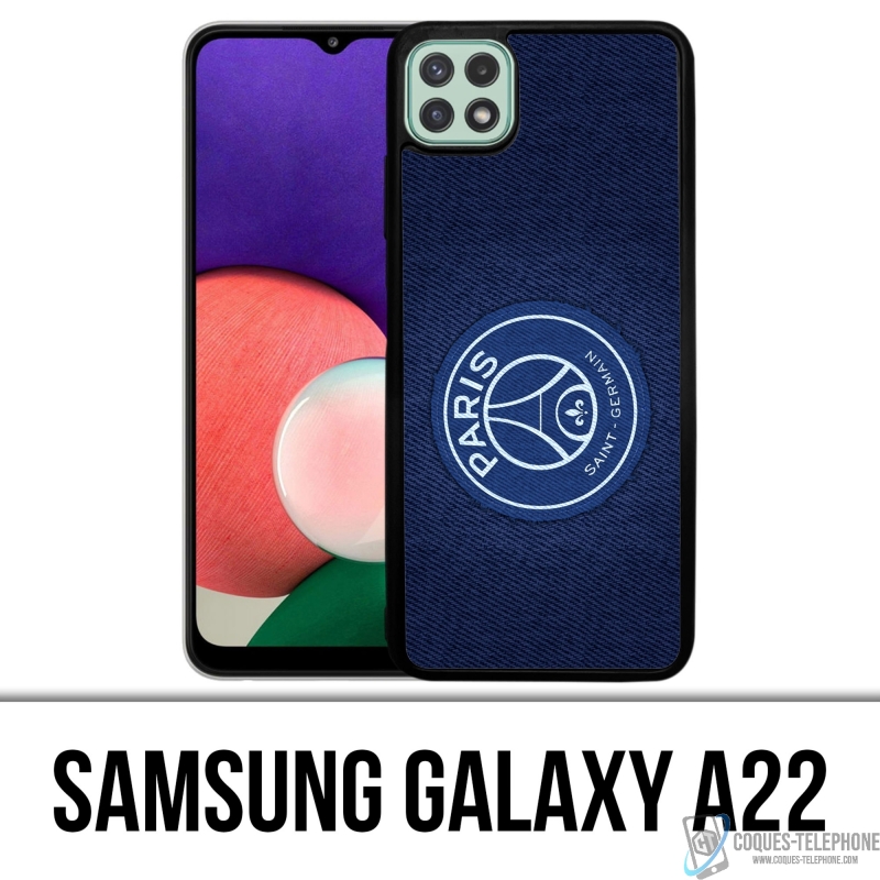 Coque Samsung Galaxy A22 - Psg Minimalist Fond Bleu