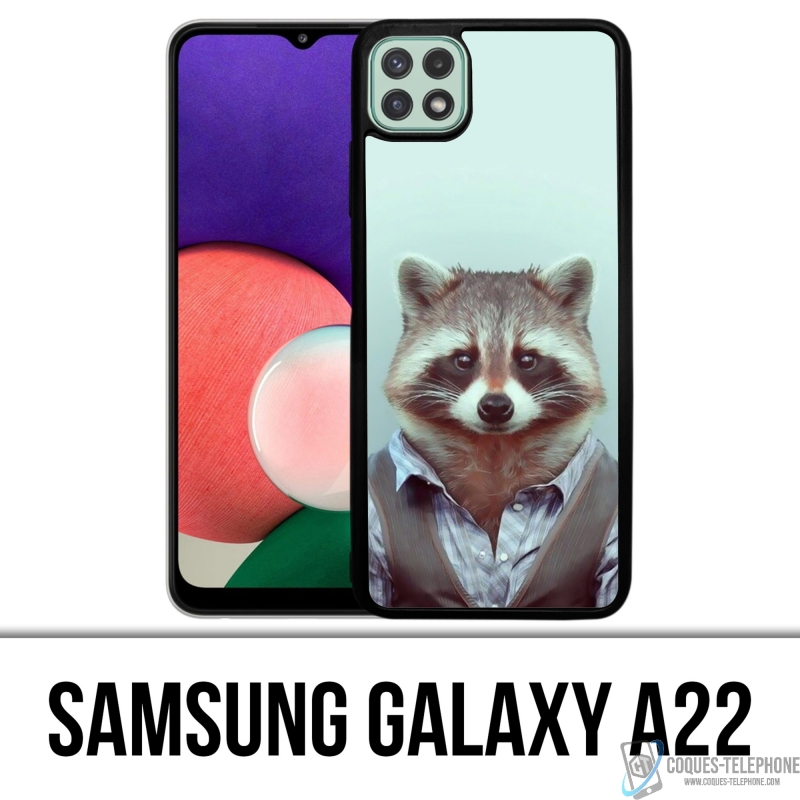 Coque Samsung Galaxy A22 - Raton Laveur Costume