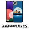 Coque Samsung Galaxy A22 - Roi Lion Lune