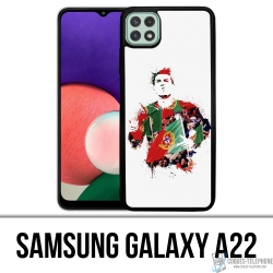 Samsung Galaxy A22 Case - Ronaldo Football Splash