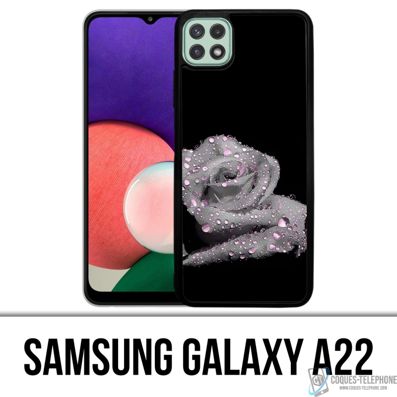 Coque Samsung Galaxy A22 - Rose Gouttes
