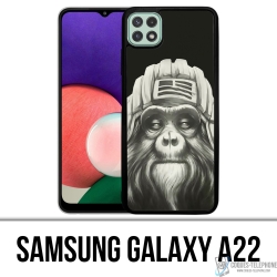Coque Samsung Galaxy A22 - Singe Monkey Aviateur