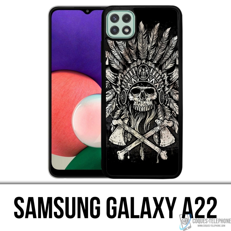 Coque Samsung Galaxy A22 - Skull Head Plumes
