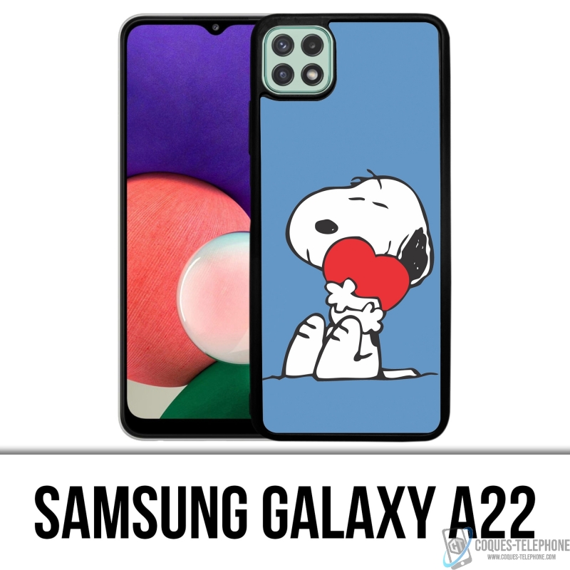 Custodia Samsung Galaxy A22 - Cuore Snoopy