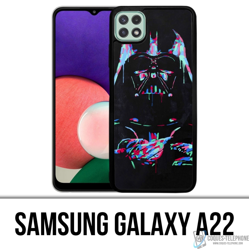 Coque Samsung Galaxy A22 - Star Wars Dark Vador Néon
