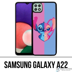 Samsung Galaxy A22 Case - Stitch Angel Heart Split