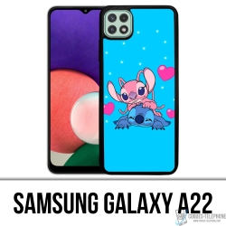 Custodia per Samsung Galaxy A22 - Stitch Angel Love