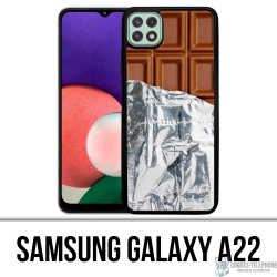 Samsung Galaxy A22 Case - Schokoladen Alu Tablet