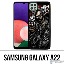 Custodia per Samsung Galaxy A22 - Testa di morte a pistola