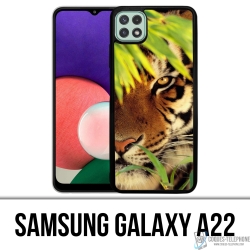 Custodia Samsung Galaxy A22 - Foglie di tigre