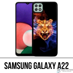 Funda Samsung Galaxy A22 - Flames Tiger