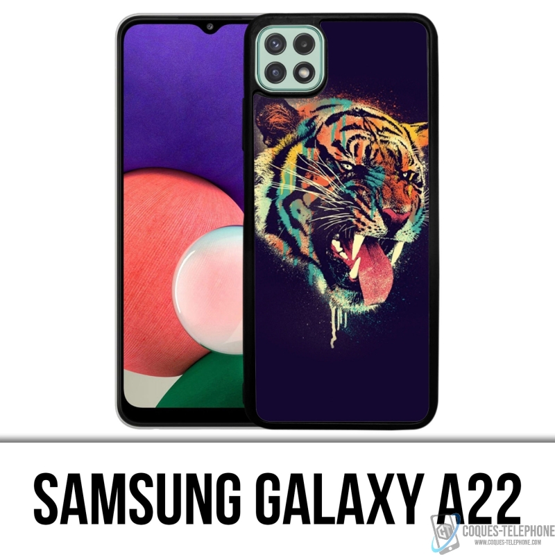 Coque Samsung Galaxy A22 - Tigre Peinture