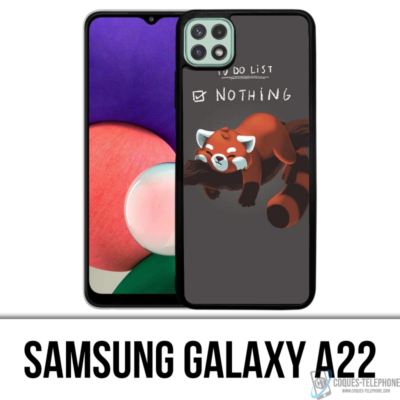 Coque Samsung Galaxy A22 - To Do List Panda Roux