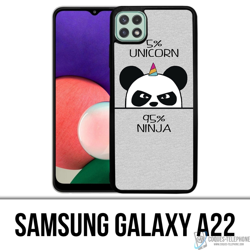Coque Samsung Galaxy A22 - Unicorn Ninja Panda Licorne