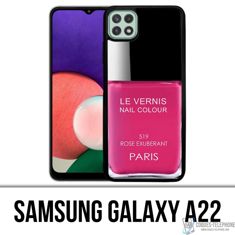 Coque Samsung Galaxy A22 - Vernis Paris Rose