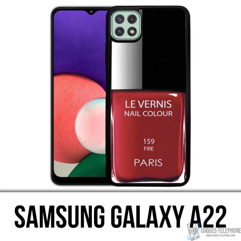 Coque Samsung Galaxy A22 - Vernis Paris Rouge