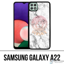 Samsung Galaxy A22 Case - Versace Weißer Marmor