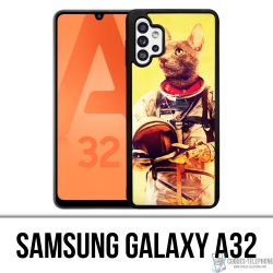 Samsung Galaxy A32 Case - Tierische Astronautenkatze