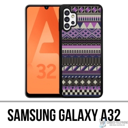 Custodia per Samsung Galaxy A32 - Viola Aztec