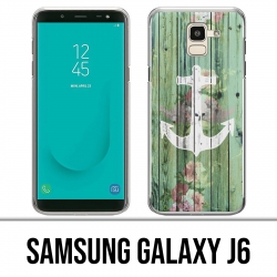 Coque Samsung Galaxy J6 - Ancre Marine Bois