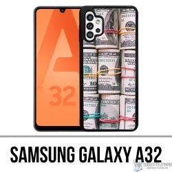 Funda Samsung Galaxy A32 - Billetes de dólares enrollados