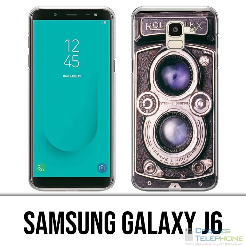 Coque Samsung Galaxy J6 - Appareil Photo Vintage Noir
